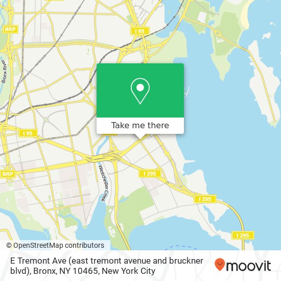E Tremont Ave (east tremont avenue and bruckner blvd), Bronx, NY 10465 map