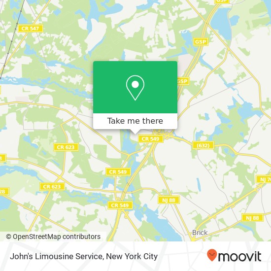 Mapa de John's Limousine Service