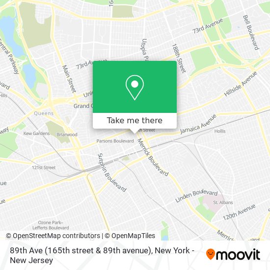 Mapa de 89th Ave (165th street & 89th avenue)