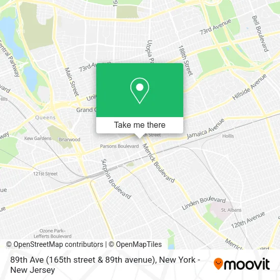 Mapa de 89th Ave (165th street & 89th avenue)