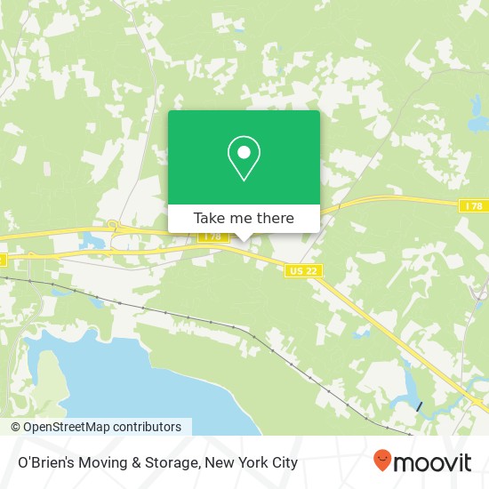 O'Brien's Moving & Storage, 1050 US Highway 22 map