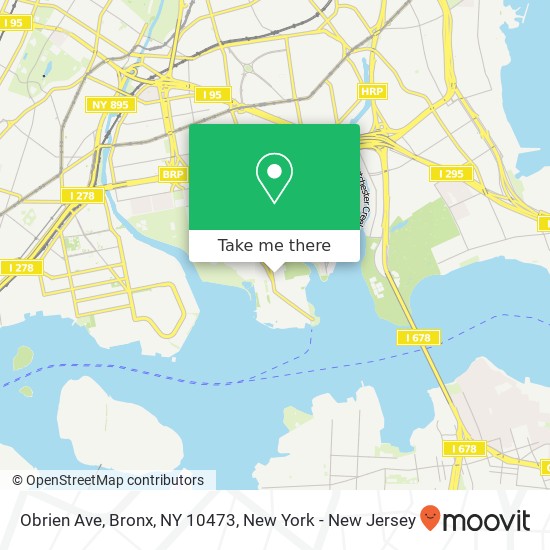 Obrien Ave, Bronx, NY 10473 map