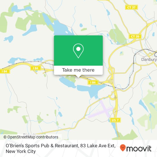 Mapa de O'Brien's Sports Pub & Restaurant, 83 Lake Ave Ext