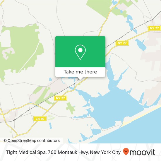 Mapa de Tight Medical Spa, 760 Montauk Hwy