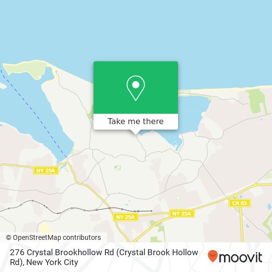 Mapa de 276 Crystal Brookhollow Rd (Crystal Brook Hollow Rd), Port Jefferson, NY 11777