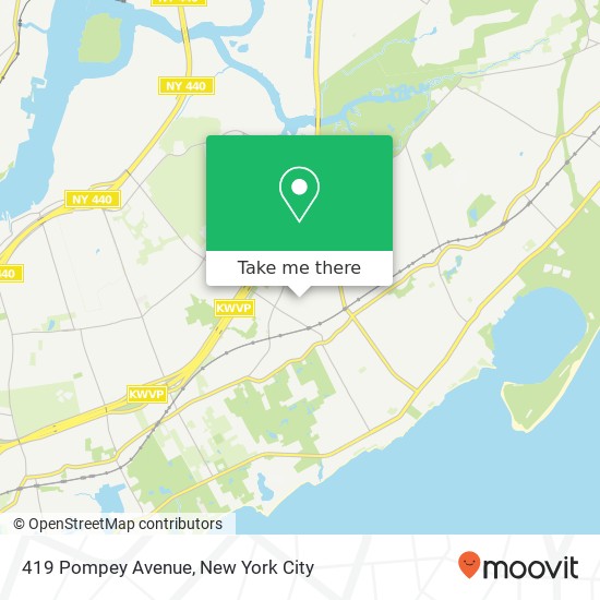 Mapa de 419 Pompey Avenue, 419 Pompey Ave, Staten Island, NY 10312, USA