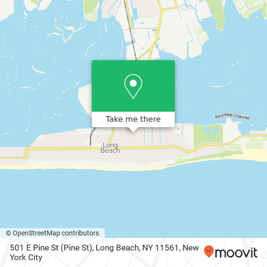 Mapa de 501 E Pine St (Pine St), Long Beach, NY 11561