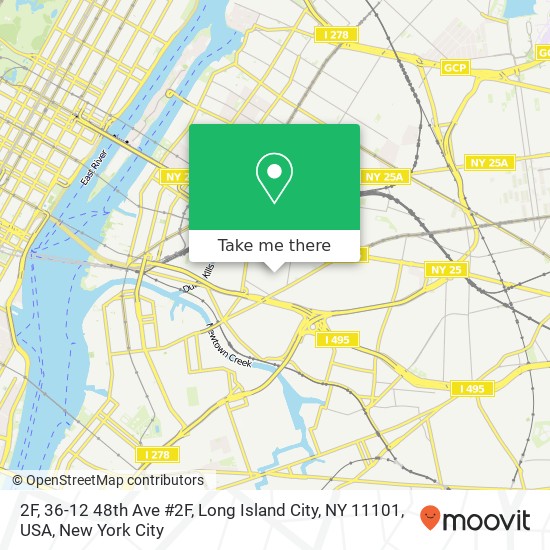 2F, 36-12 48th Ave #2F, Long Island City, NY 11101, USA map