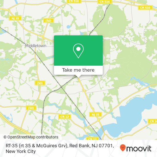 Mapa de RT-35 (rt 35 & McGuires Grv), Red Bank, NJ 07701