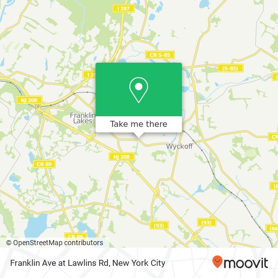 Franklin Ave at Lawlins Rd map