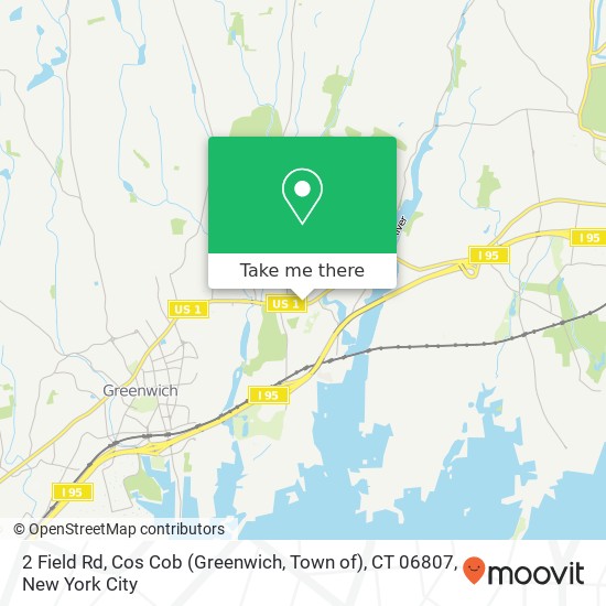 Mapa de 2 Field Rd, Cos Cob (Greenwich, Town of), CT 06807