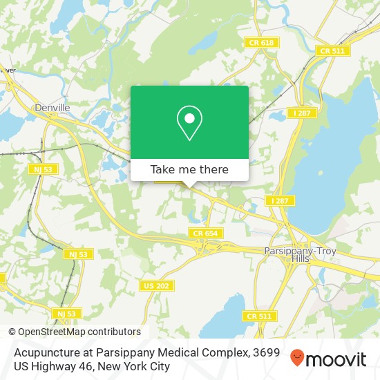 Acupuncture at Parsippany Medical Complex, 3699 US Highway 46 map