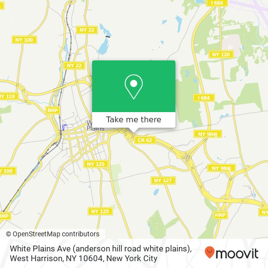Mapa de White Plains Ave (anderson hill road white plains), West Harrison, NY 10604