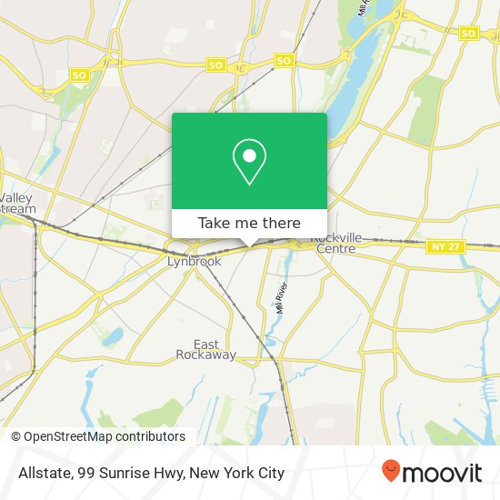 Mapa de Allstate, 99 Sunrise Hwy