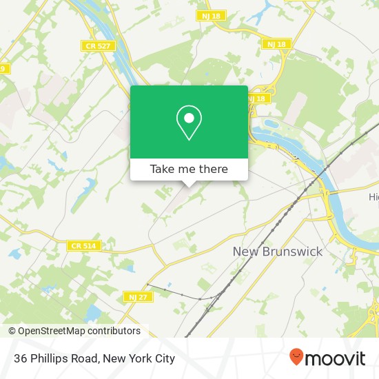 Mapa de 36 Phillips Road, 36 Phillips Rd, Somerset, NJ 08873, USA