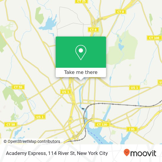 Mapa de Academy Express, 114 River St