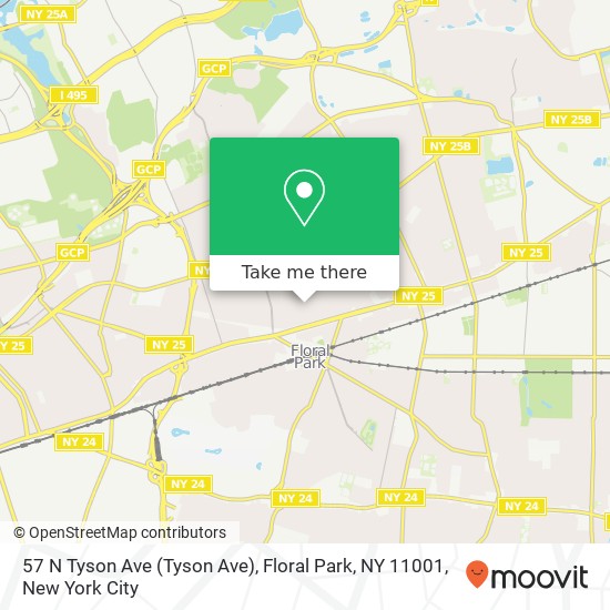 57 N Tyson Ave (Tyson Ave), Floral Park, NY 11001 map