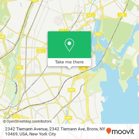 Mapa de 2342 Tiemann Avenue, 2342 Tiemann Ave, Bronx, NY 10469, USA