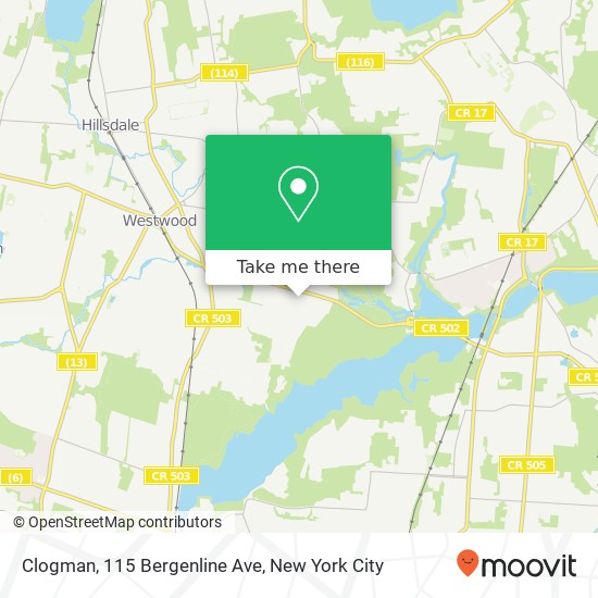 Mapa de Clogman, 115 Bergenline Ave