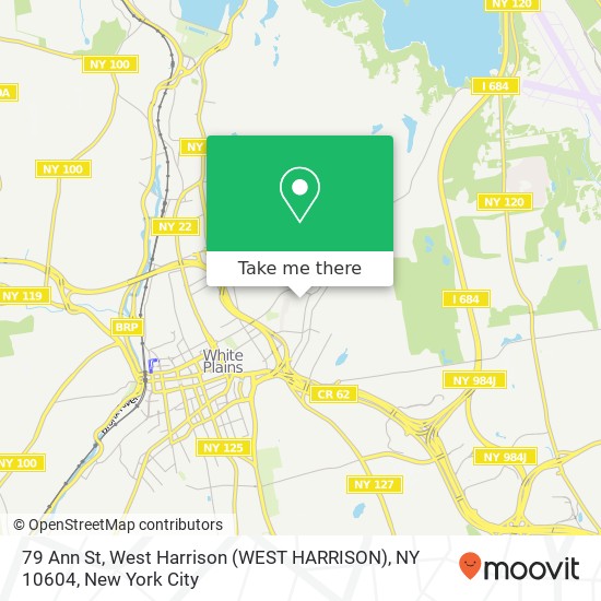 Mapa de 79 Ann St, West Harrison (WEST HARRISON), NY 10604