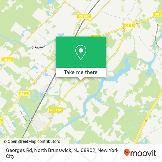 Mapa de Georges Rd, North Brunswick, NJ 08902