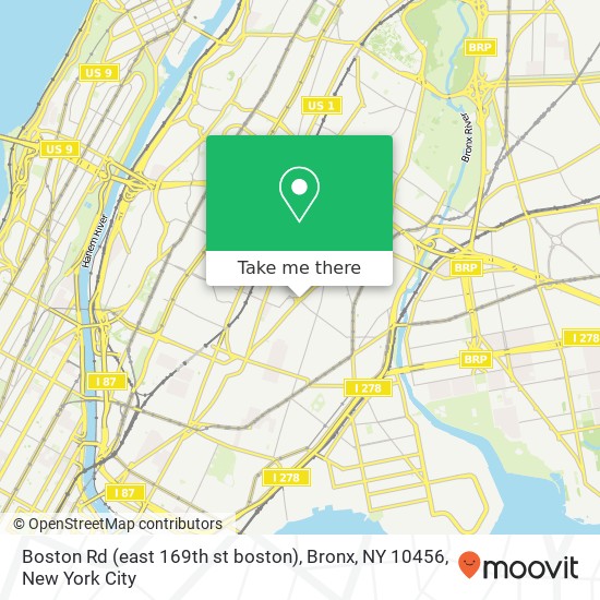 Boston Rd (east 169th st boston), Bronx, NY 10456 map