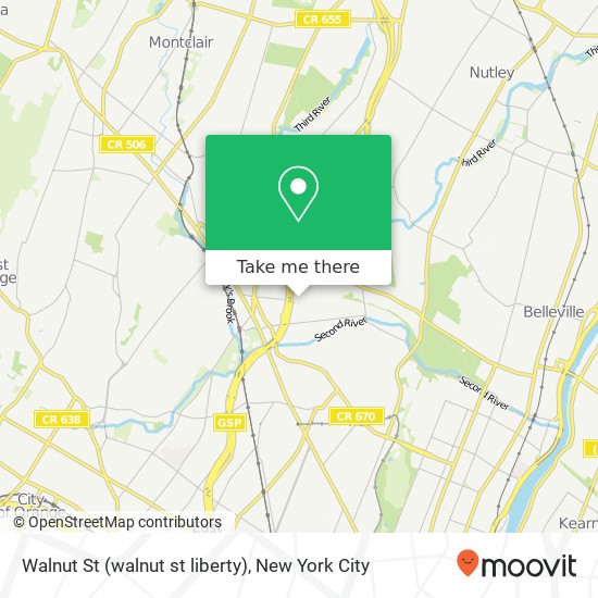 Walnut St (walnut st liberty), Bloomfield, NJ 07003 map