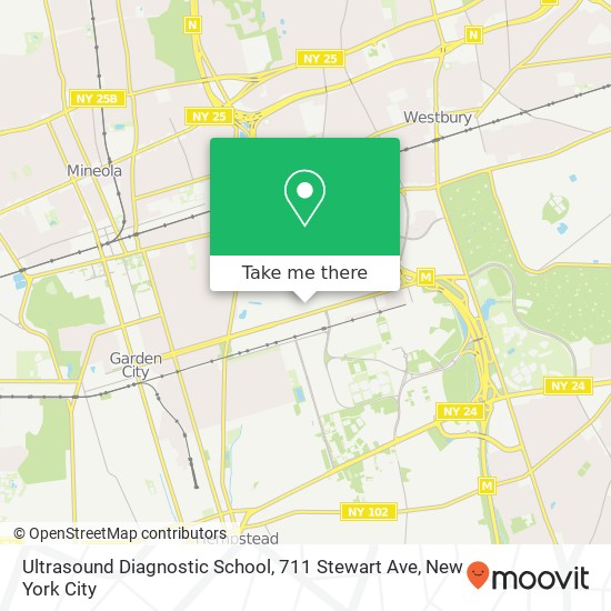 Ultrasound Diagnostic School, 711 Stewart Ave map