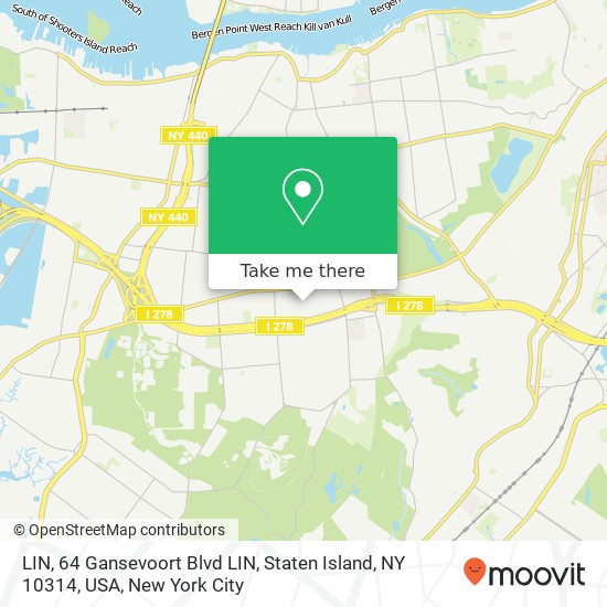 LIN, 64 Gansevoort Blvd LIN, Staten Island, NY 10314, USA map