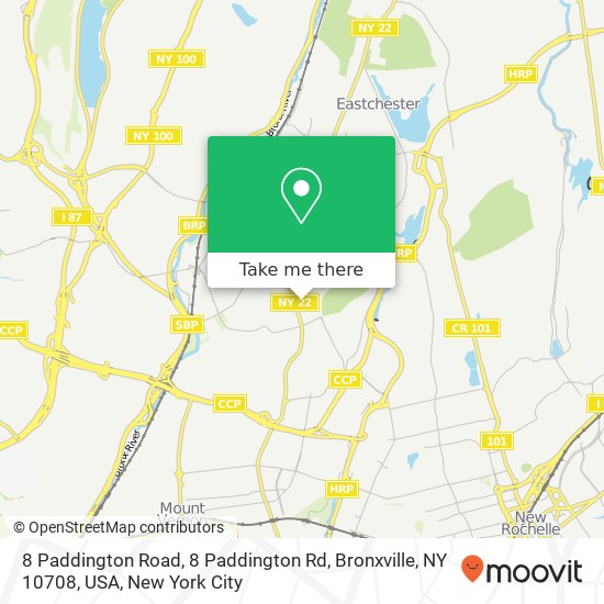 8 Paddington Road, 8 Paddington Rd, Bronxville, NY 10708, USA map