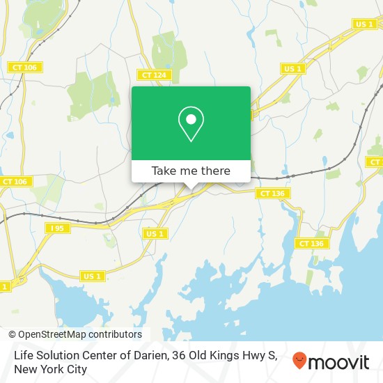 Mapa de Life Solution Center of Darien, 36 Old Kings Hwy S