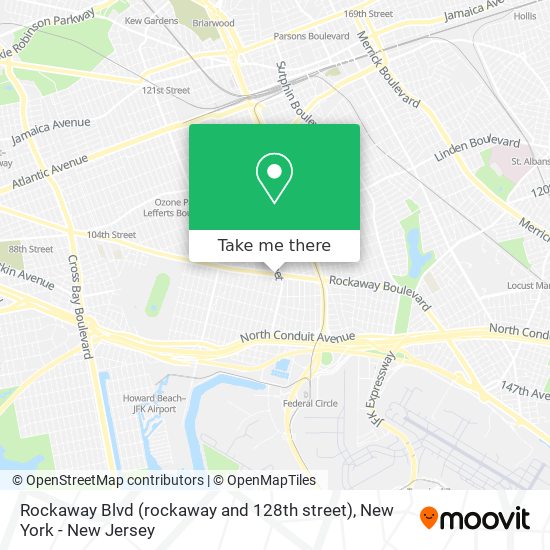 Mapa de Rockaway Blvd (rockaway and 128th street)