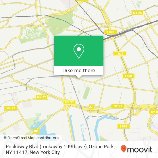 Mapa de Rockaway Blvd (rockaway 109th ave), Ozone Park, NY 11417