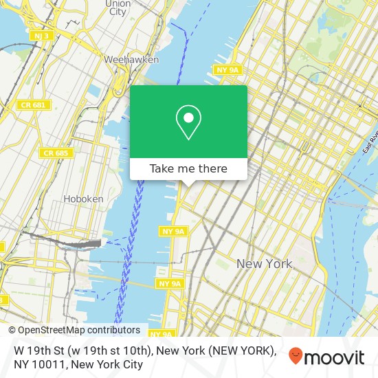 W 19th St (w 19th st 10th), New York (NEW YORK), NY 10011 map