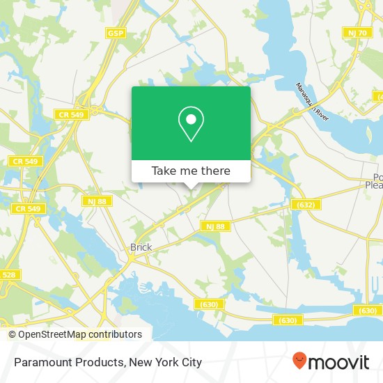 Paramount Products map