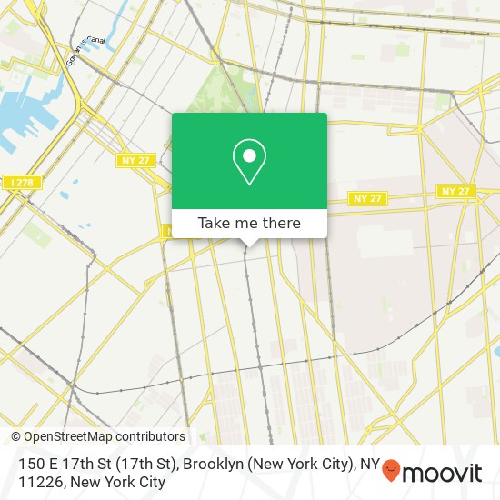 150 E 17th St (17th St), Brooklyn (New York City), NY 11226 map