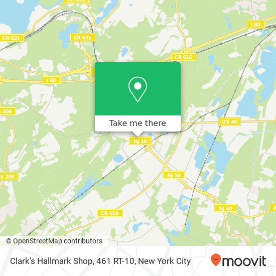 Mapa de Clark's Hallmark Shop, 461 RT-10