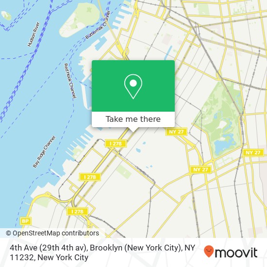 Mapa de 4th Ave (29th 4th av), Brooklyn (New York City), NY 11232