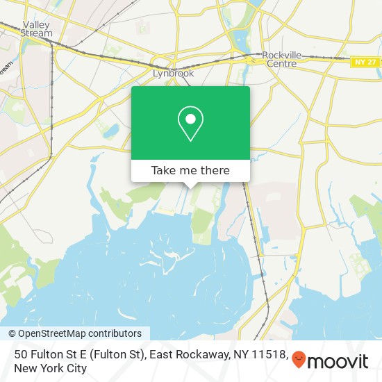 Mapa de 50 Fulton St E (Fulton St), East Rockaway, NY 11518