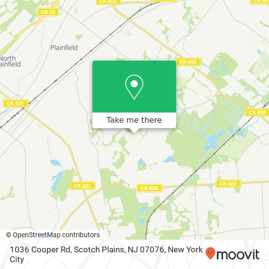 1036 Cooper Rd, Scotch Plains, NJ 07076 map