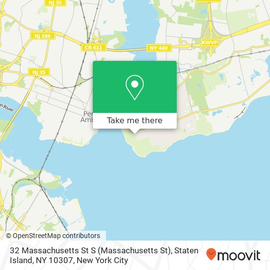 Mapa de 32 Massachusetts St S (Massachusetts St), Staten Island, NY 10307