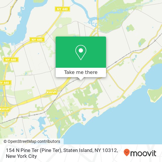 Mapa de 154 N Pine Ter (Pine Ter), Staten Island, NY 10312