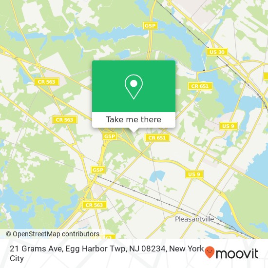 21 Grams Ave, Egg Harbor Twp, NJ 08234 map