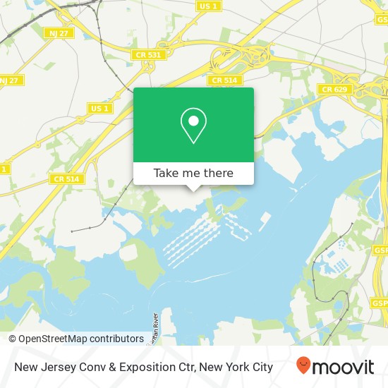 New Jersey Conv & Exposition Ctr map