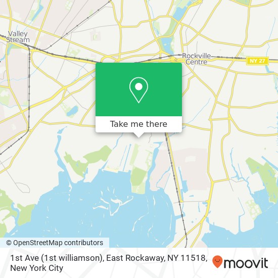 Mapa de 1st Ave (1st williamson), East Rockaway, NY 11518