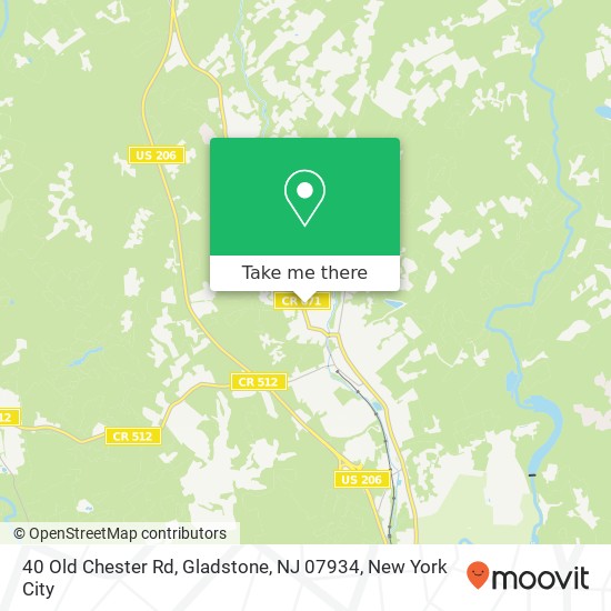 Mapa de 40 Old Chester Rd, Gladstone, NJ 07934