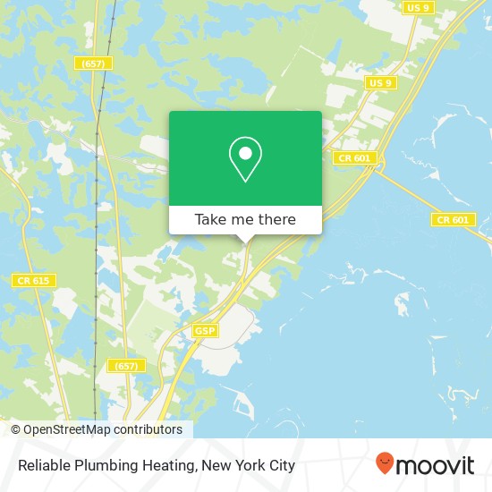 Reliable Plumbing Heating, 1347 N Route 9 map