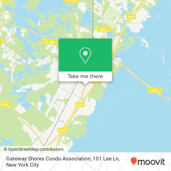 Gateway Shores Condo Association, 101 Lee Ln map