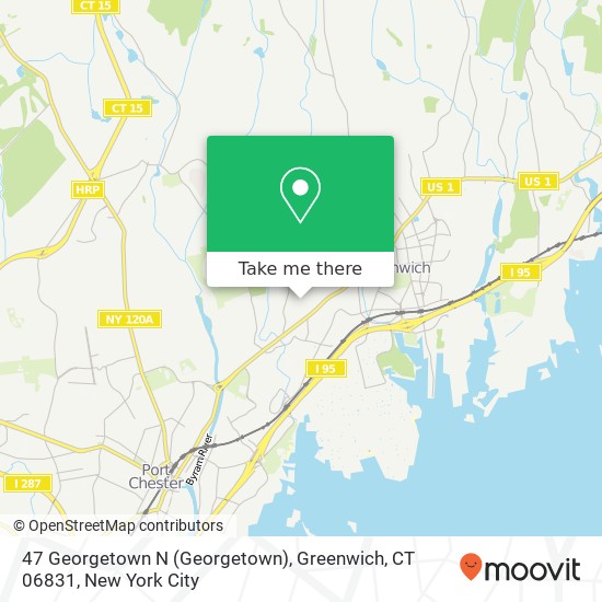 Mapa de 47 Georgetown N (Georgetown), Greenwich, CT 06831