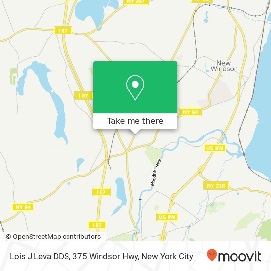 Lois J Leva DDS, 375 Windsor Hwy map